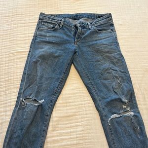 Citizens of humanity distressed Racer low rise skinny